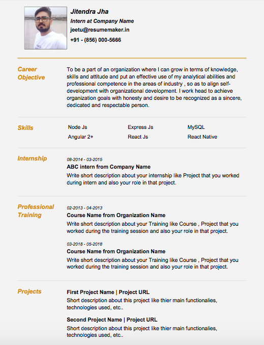 online resume maker free pdf